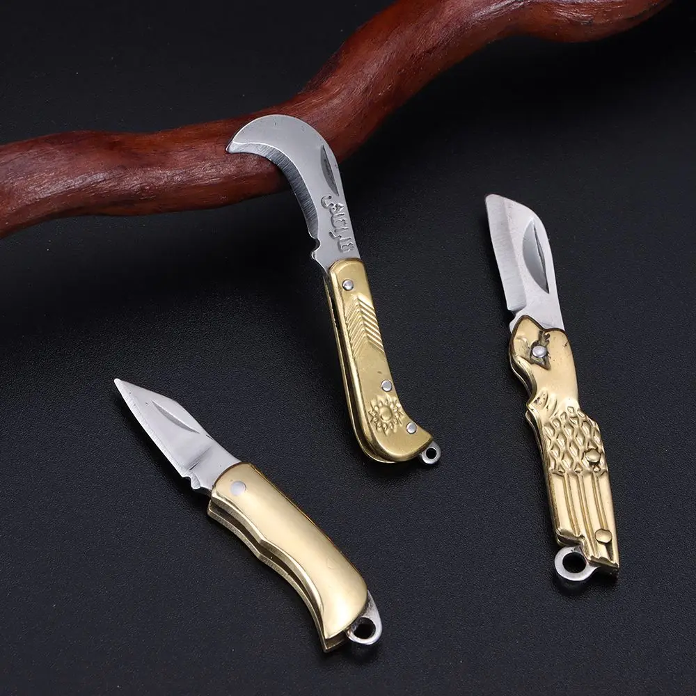 Mini Folding Knife Keychain Multifunction Stainless Steel Carton Opener Paring Knife Portable Pocket Knife Self Defense Tools view 2