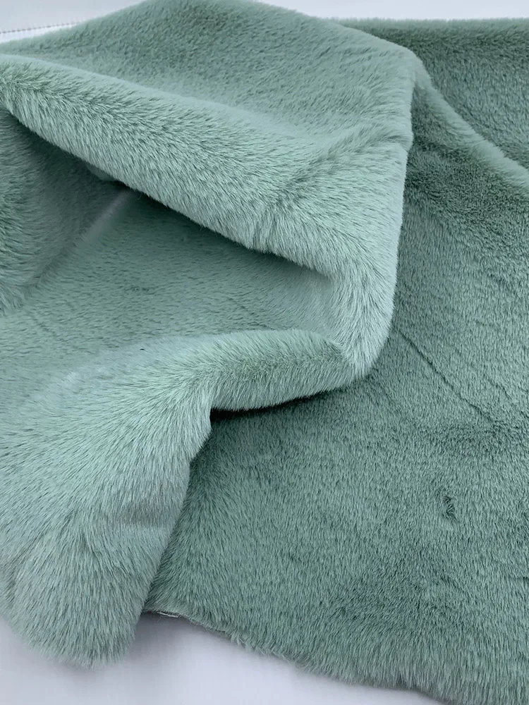 Thickening Fur Fabric By The Meter for Coats Clothes Blankets Sewing Imitation Rabbit Hair Textured Cloth Smooth and Comfortable