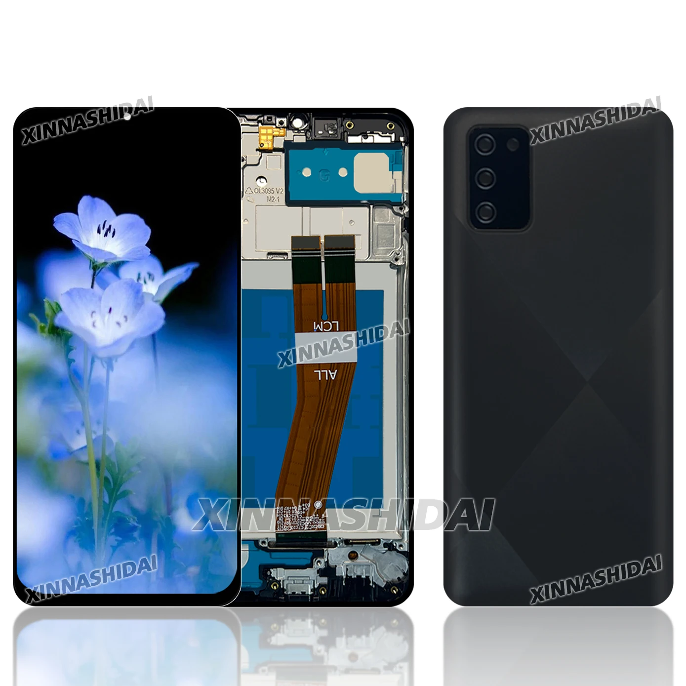 New 6.5'' High-Quality Display with Frame Touch Screen Digitizer Assembly Replacement for Samsung Galaxy A03S (A037U/A037U1)