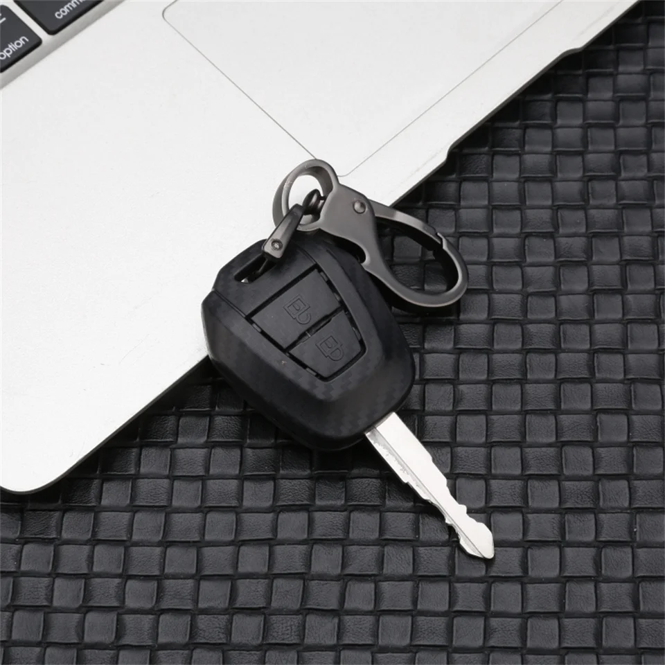 Car Key Case Cover For Isuzu D Max Mu-x V-Cross Truck 2 Button Car  Accessories Car-Styling Holder Shell Keychain Protection