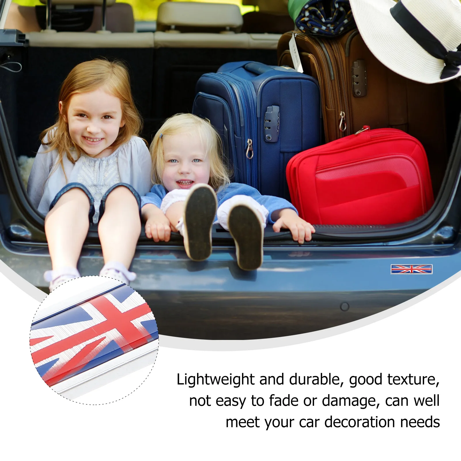 

2pcs Metal Car Sticker National Flag Design Waterproof Body Decal For Exterior Decoration Car Styling Accessories Auto Outdoor