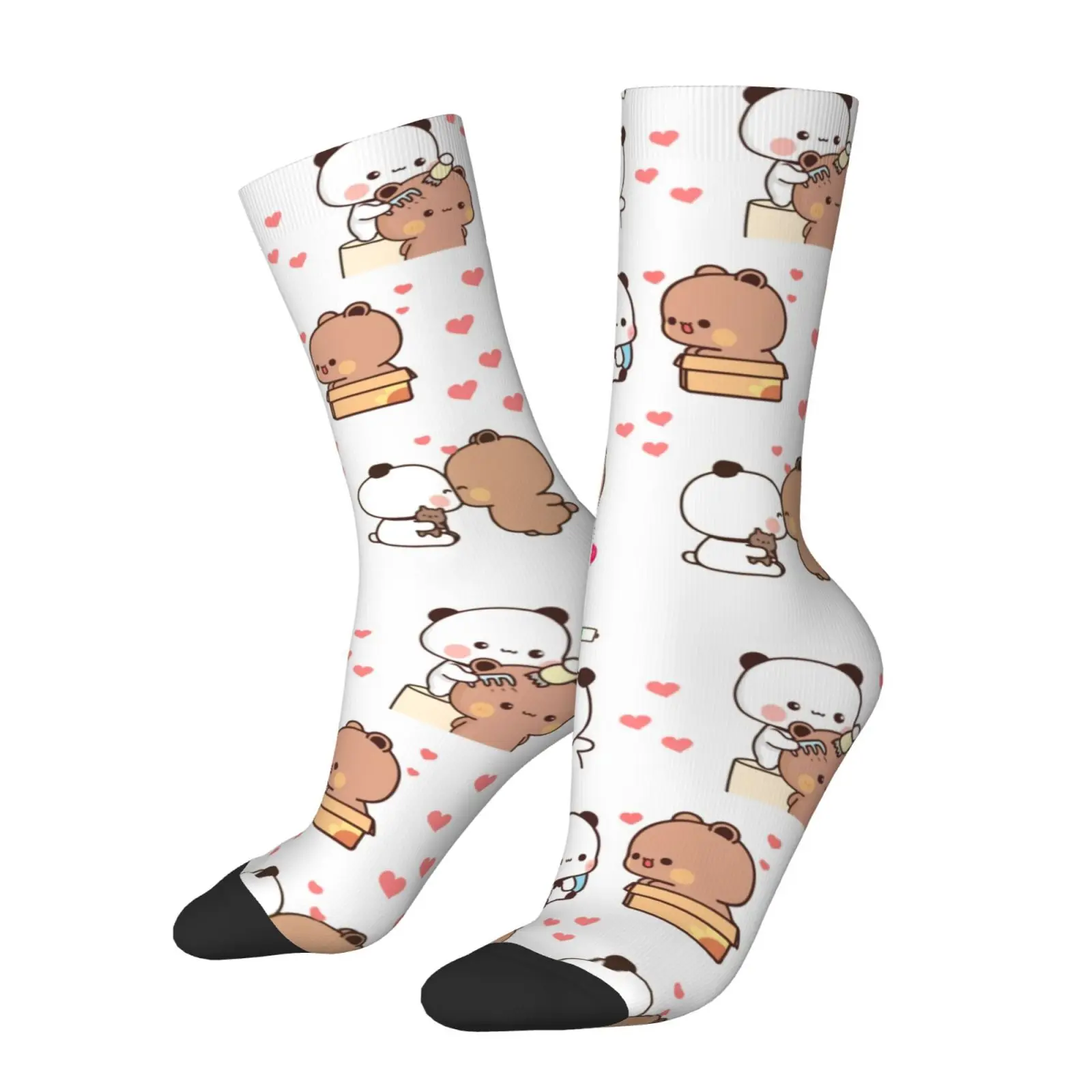 

Cute Cartoon Bubu Dudu Pattern Polyester Mid Calf Socks Men Women Lightweight Quick Dry Casual Sports Anti Odor Solid Socks