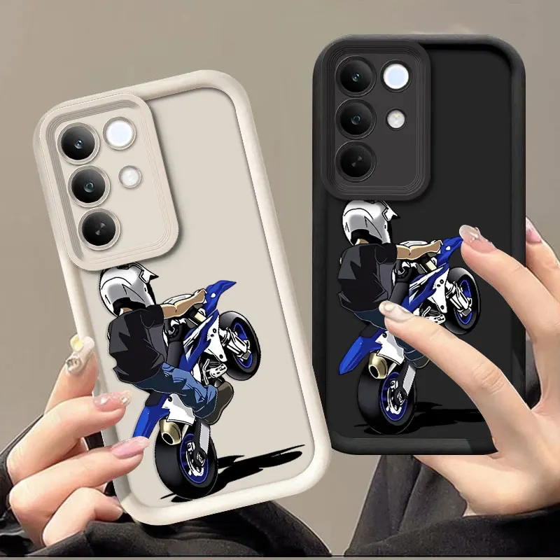 Flexible Silicone Case For Realme C85 Pro C85 5G Protective Cover Shockrpoof Motocyber Print Pattern Funda