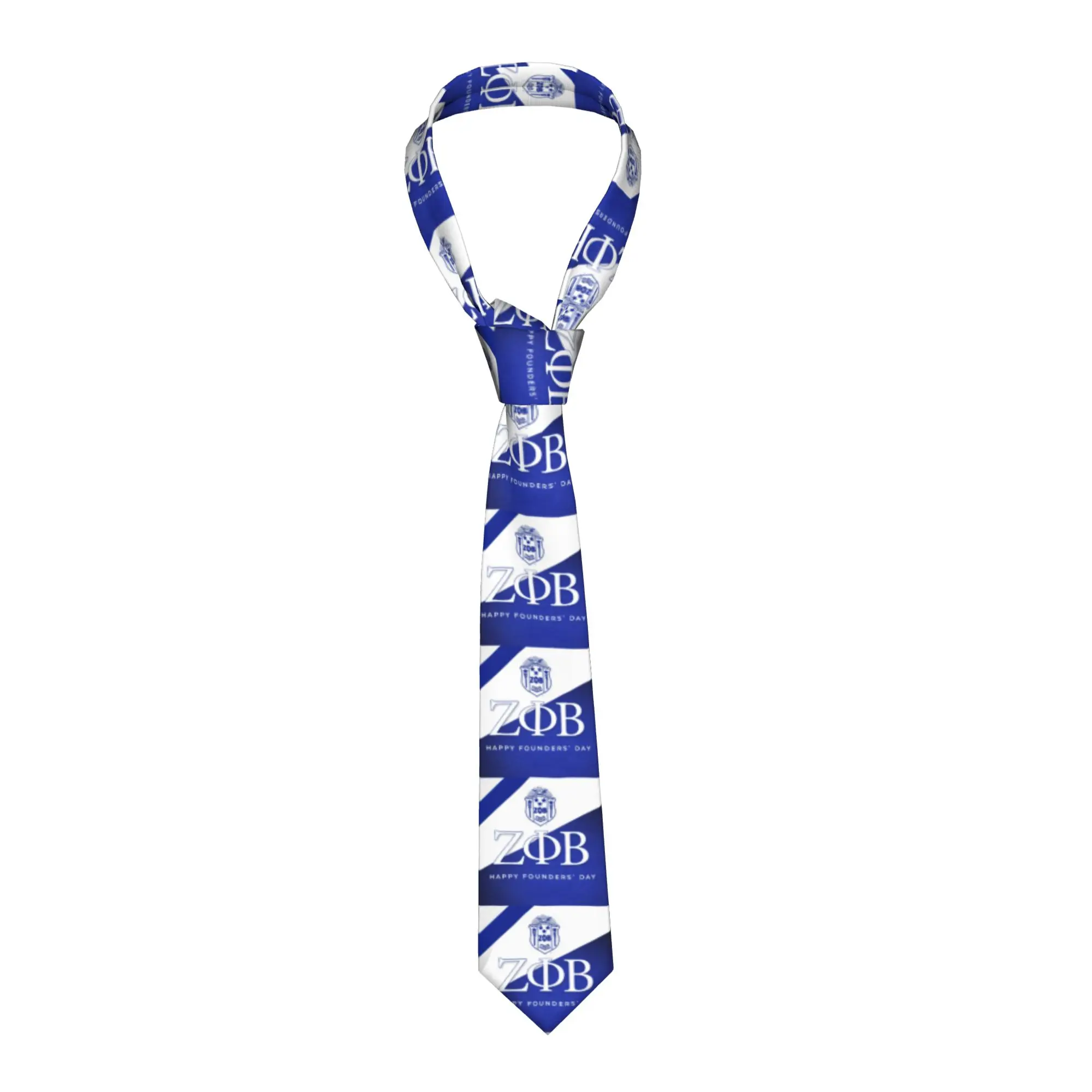 Formal Zeta Phi Beta Greek Letter 1920 Neckties for Men Customized Silk ZOB Party Neck Ties