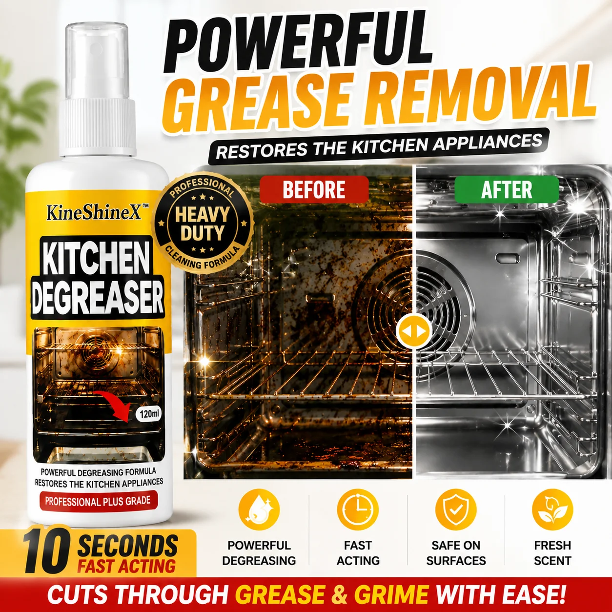 Commercial Kitchen Grease Cleaner - Mutfak yağ çözücü temizleyici Fırın yağı