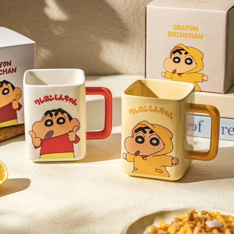 

Crayon Shin Chan New Kawaii Anime Mug Ceramic Cute Cartoon Girl Heart Water Cup Male Gift Female Coffee Cup Y2K Gifts for Kids