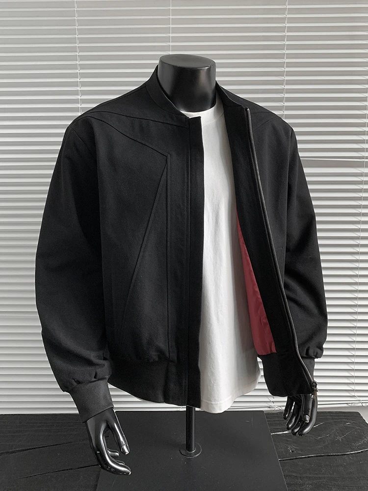 

Red Inner e Bomber Jaet Men's Autumn American oulder Canvas Workwear Jaet Cool Baseball orm Flight Jaet