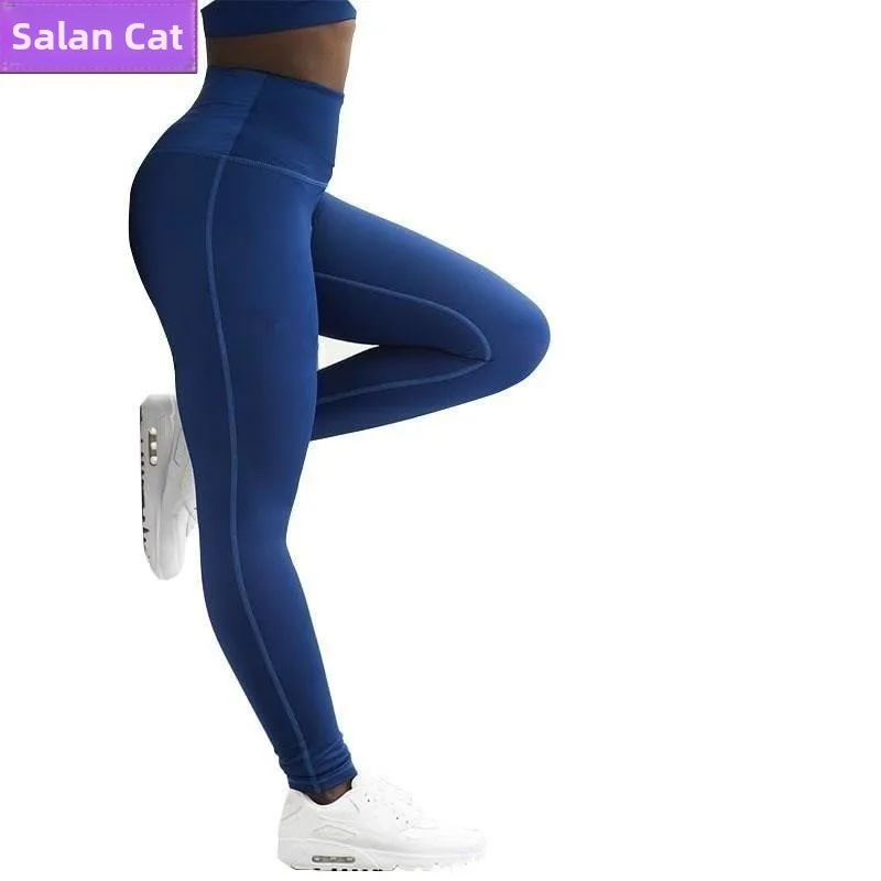 

Спортивные леггинсы для йоги Fitn для женщин, брюки для бега, колготки с эластичной резинкой на талии, семь/девять очков, длинный дизайн с принтом, обычные тонкие