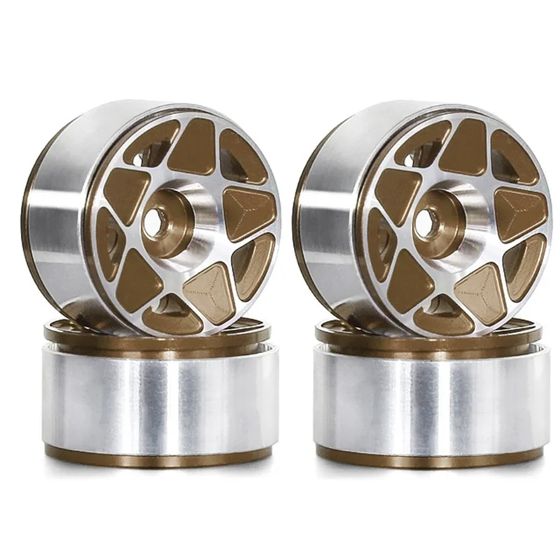 Hot-4 Pz 1.0 Pollici In Metallo Beadlock Mozzo Ruota Cerchione Per 1/18 1/24 RC Crawler Auto TRX4M Parti di Aggiornamento Accessori