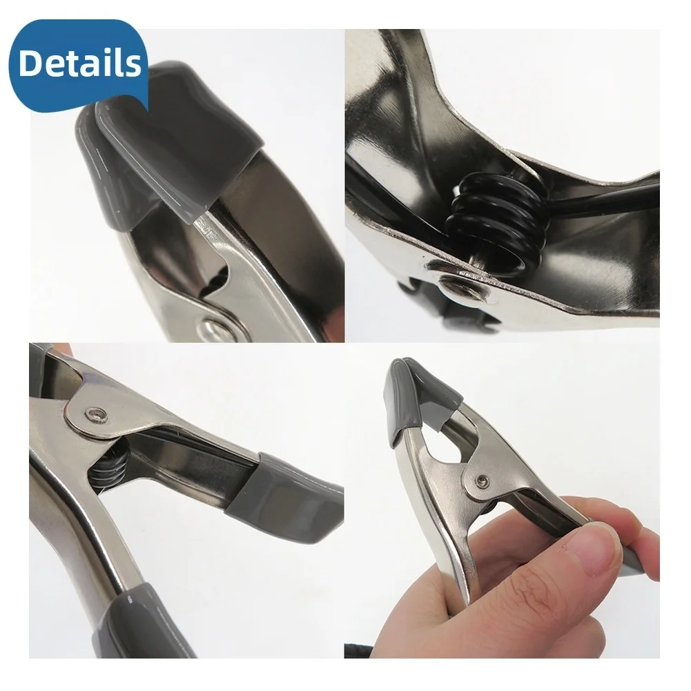 

2Pcs 4 Inch Ergonomic Spring Clamps Clips For Wood Working Photo Studio Equipment Securing DIY Carpenter Tools