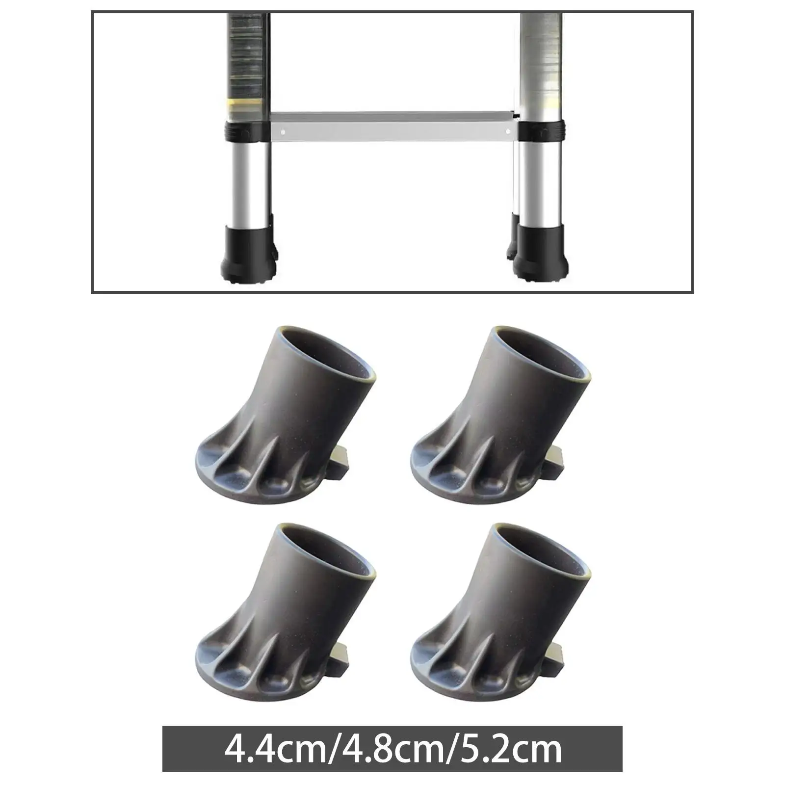 

4 Pieces Ladder Foot Covers Easy Installation Stepped Ladder Foot Pads