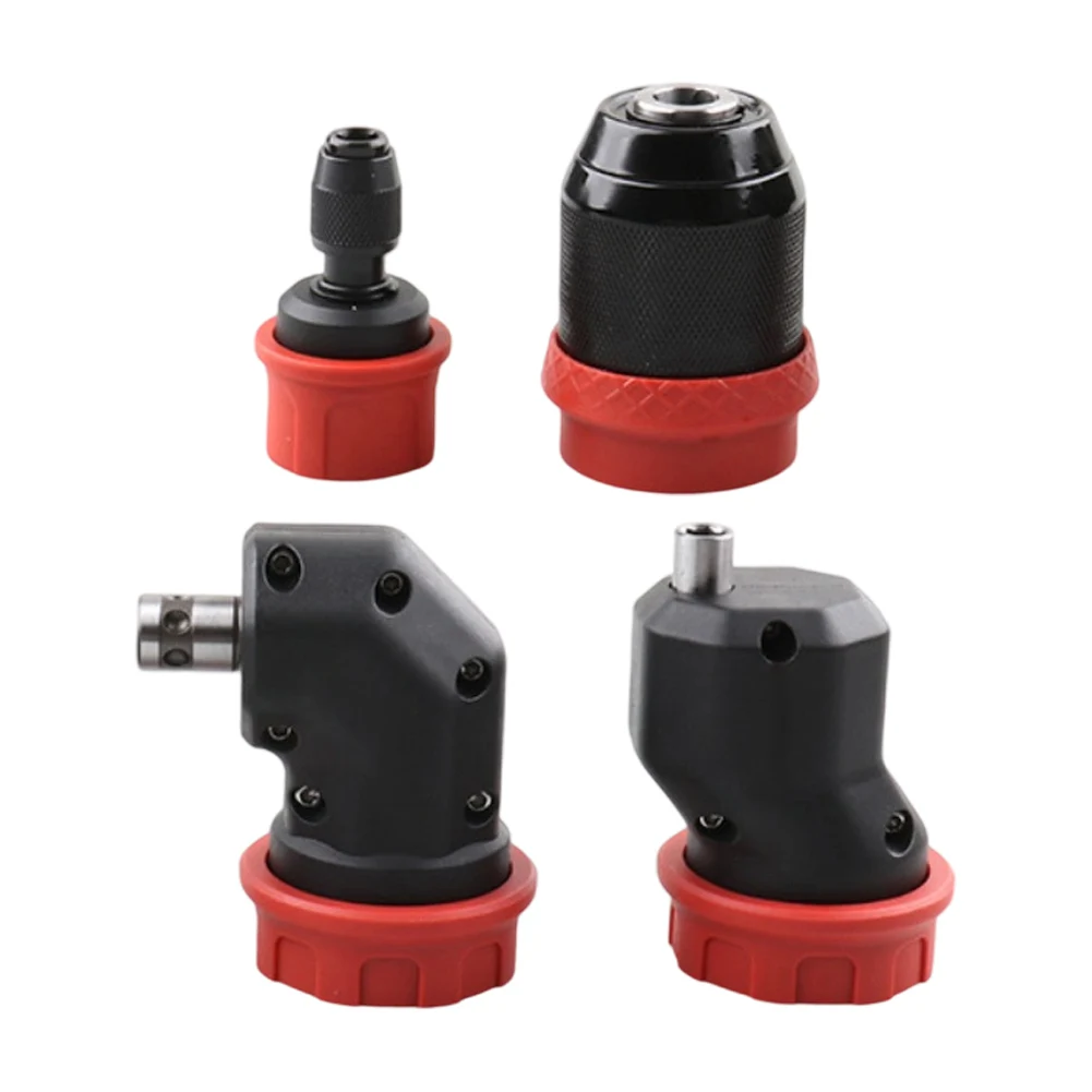 

Quick-Release Drill Conversion Chuck For 6.35mm Hex Bits, Compatible With Corded And Cordless Electric Drills, Red Black