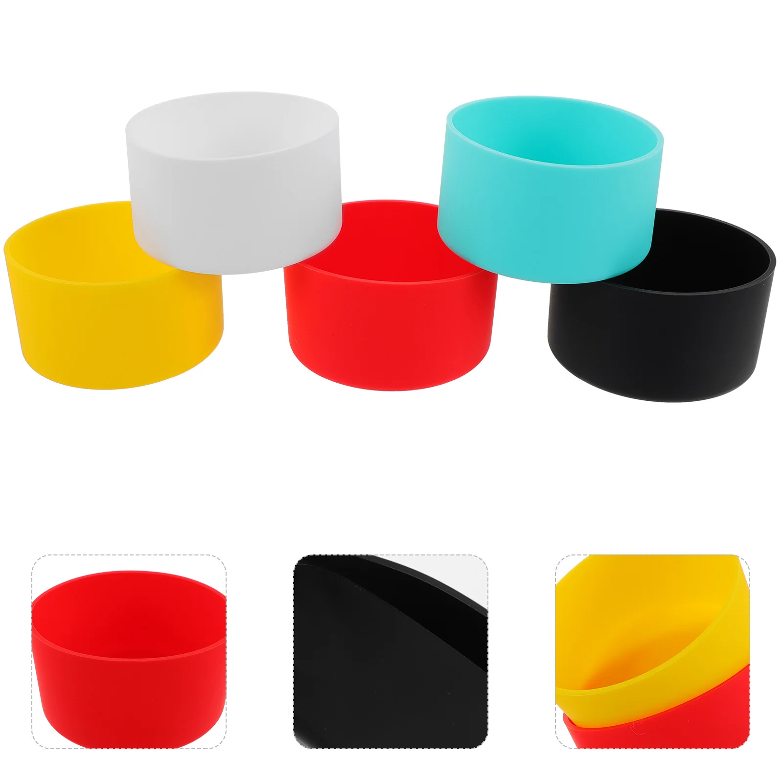 

Silicone Bottle Boot Nonslip Cover for Glass Cup Insulation Home Supplies Water Bottle Protector Non Skid Design Heat Resistant