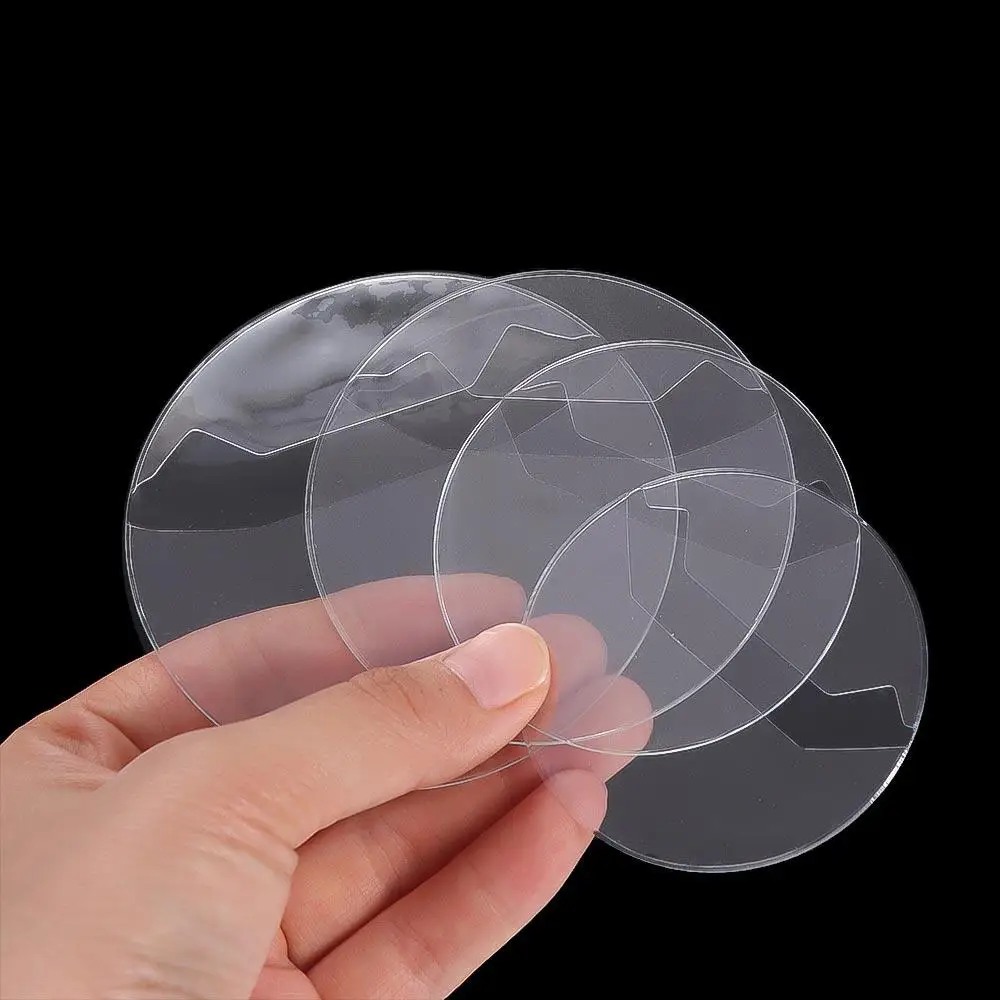 5Pcs Badge Protector Ita Bag Pin Case Anime Transparent Badge Display Sleeve Round PVC Badge Protective Sleeve Storage Case