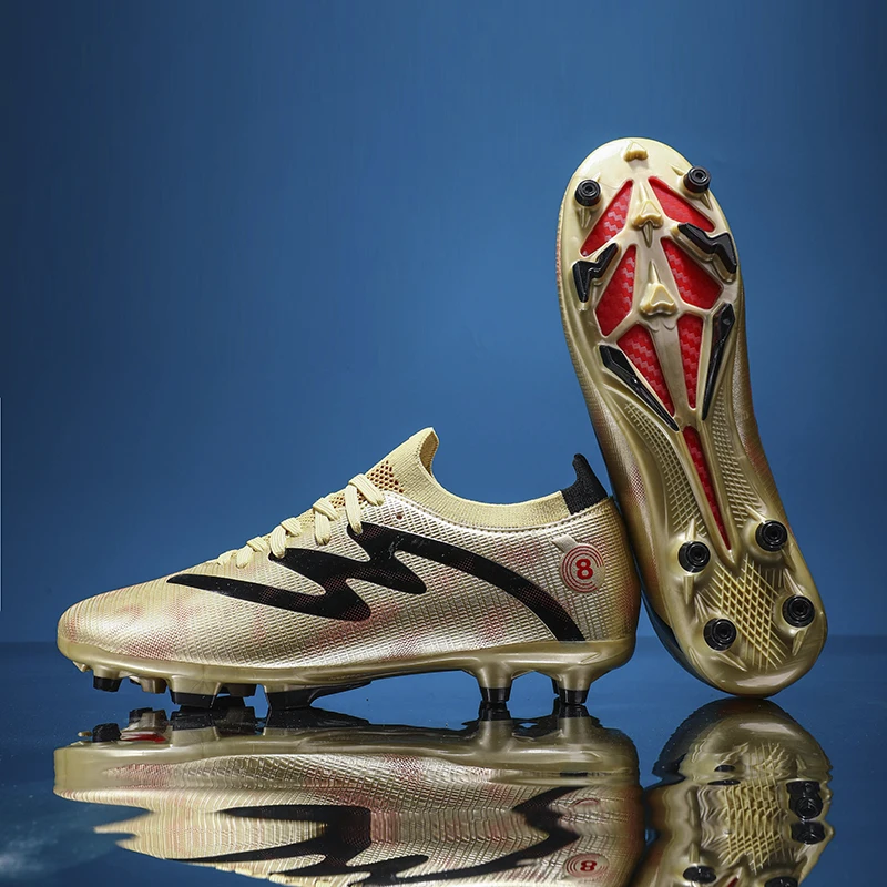 Professional Soccer Shoes Men Lightweight Comfortable Long Spikes Football Boots Outdoor Anti-slip Wear-resistant Sports Shoes