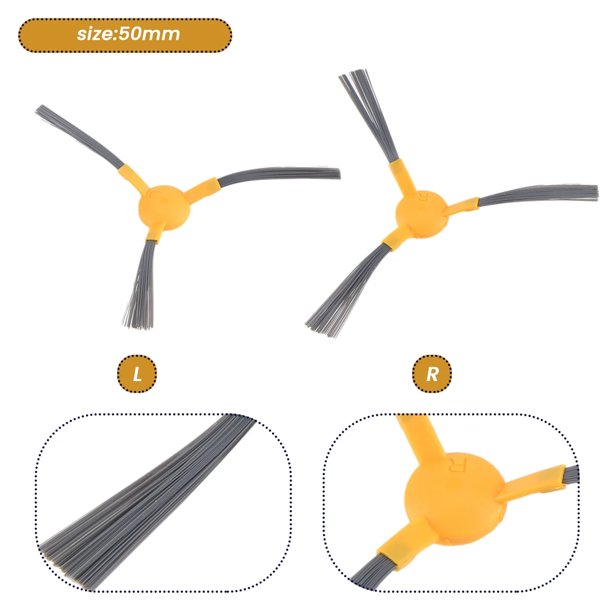 Substituição De Aspirador De Robô, Escovas Laterais, Acessórios De Limpeza Doméstica, T550W, T560H, 2Pcs