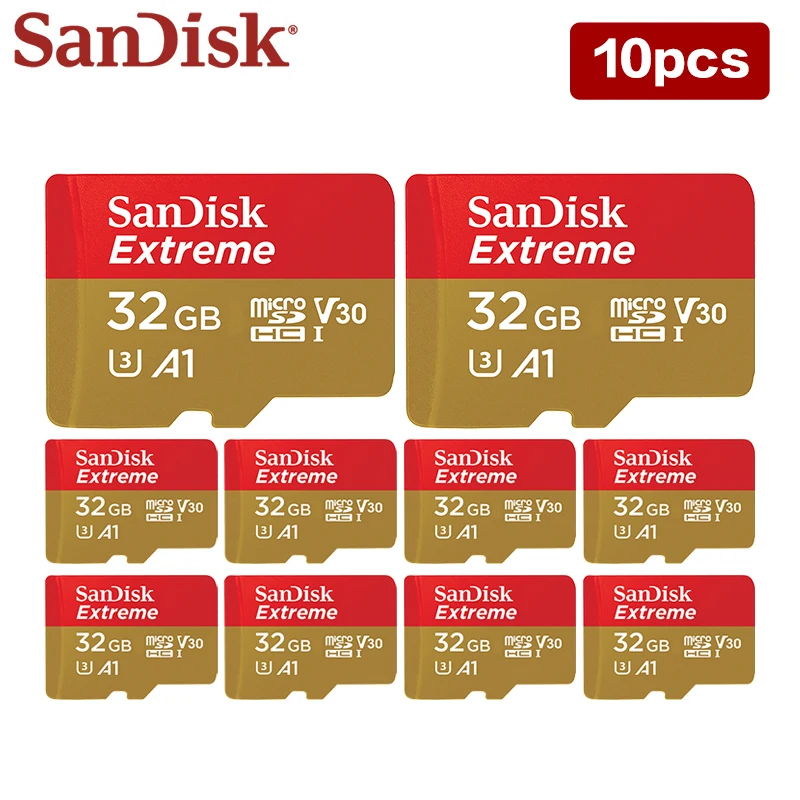 Tarjeta Micro SD SanDisk A2 memoria Flash extrema 32GB 64GB 128GB 256GB tarjeta TF venta al por mayor U3 V30 SDXC Mini tarjeta SD para teléfono tableta