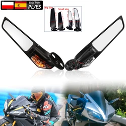 Motorcycle Mirror Modified Wind Wing Adjustable Rotating Rearview Mirror For Kawasaki ZX10R ZX9R ZX7R ZX6R ZX636 ZX12R ZX14R