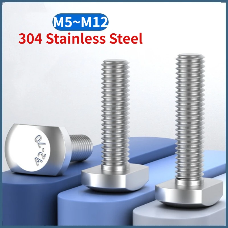 M5 M6 M8 M10 M12 GB37 304 Stainless Steel T-shaped Mold Slot Pressure Plate Square Screw Bolt
