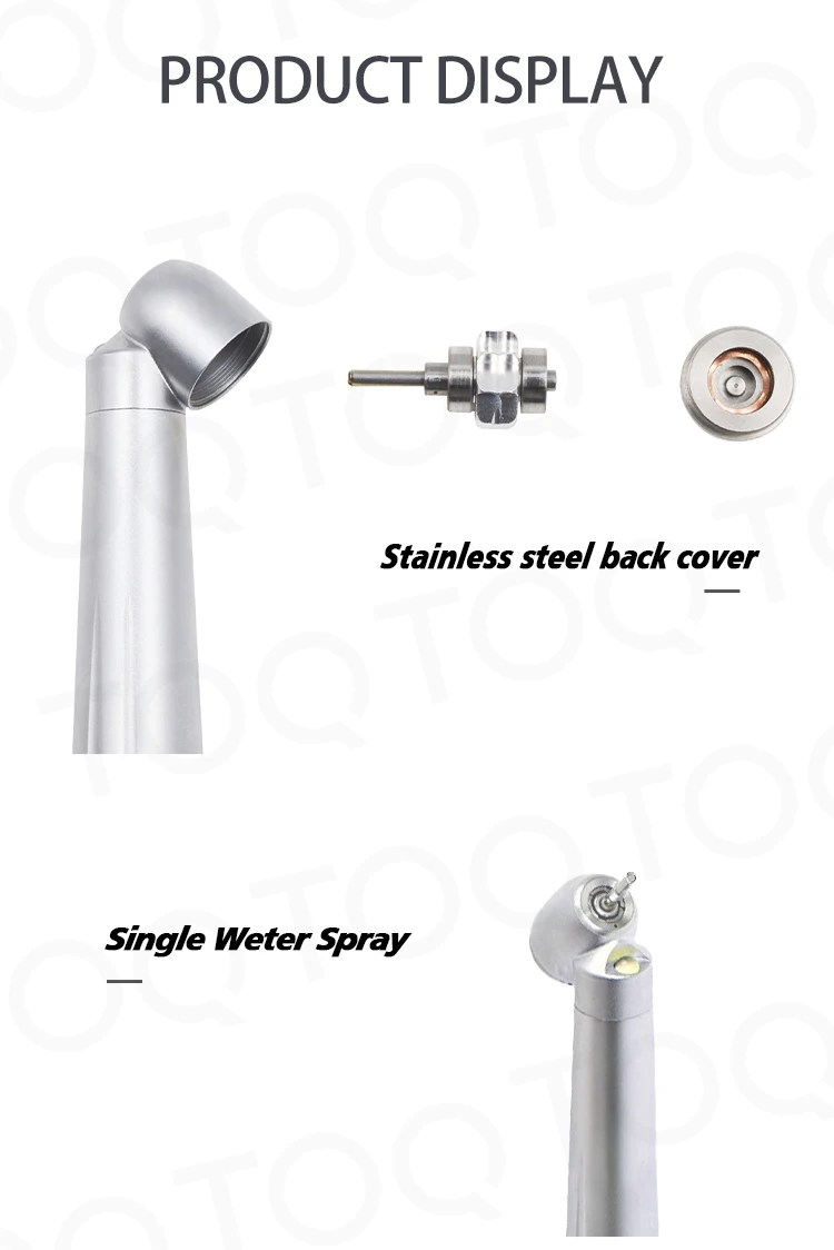 45 degree LED light dental high-speed handle standard head button single spray LED light B2 M4 2/4 holes