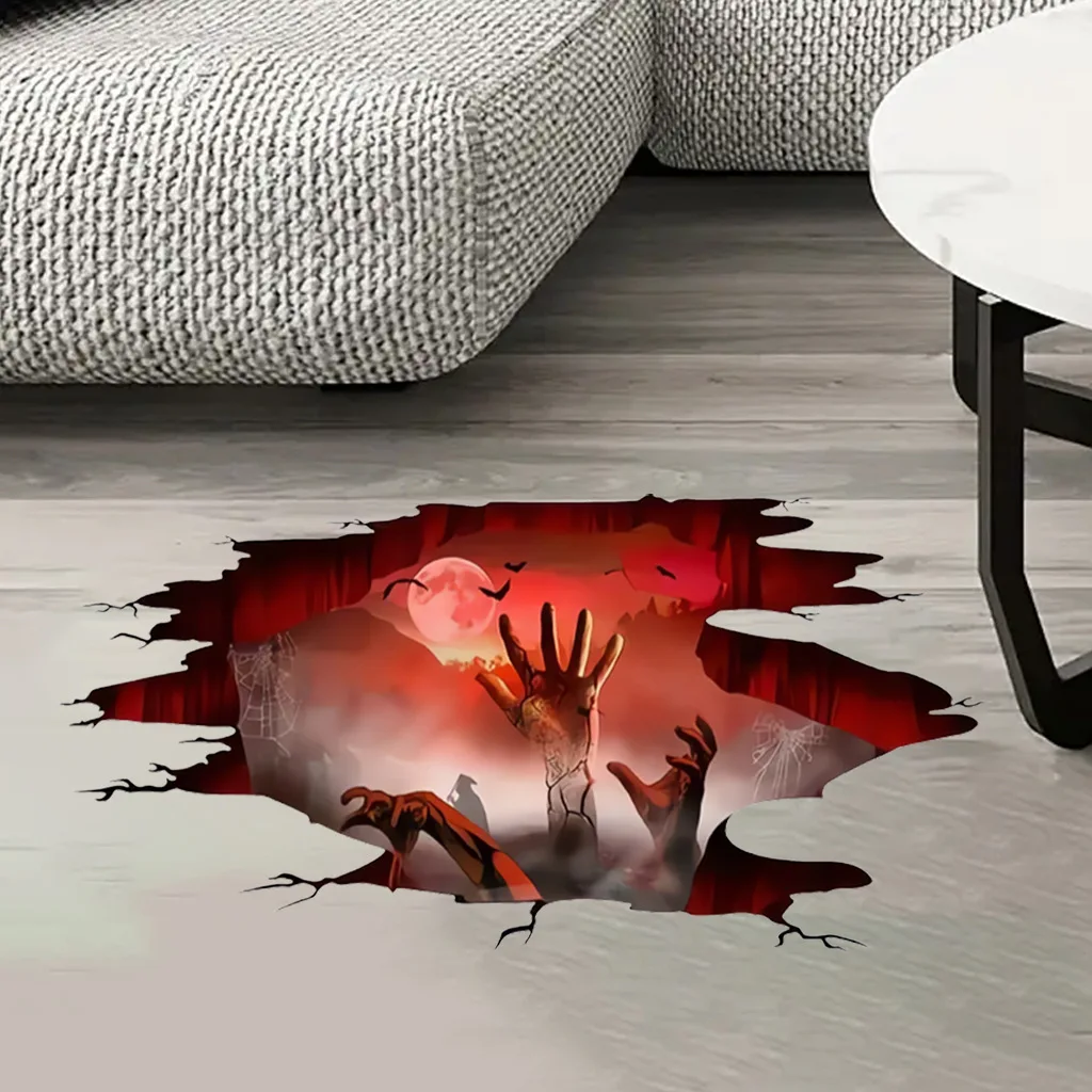 

3D Stickers Realistic Effect Ghost Hand Stickers Halloween Horror Atmosphere Decoration Supplies Halloween Party Decoration
