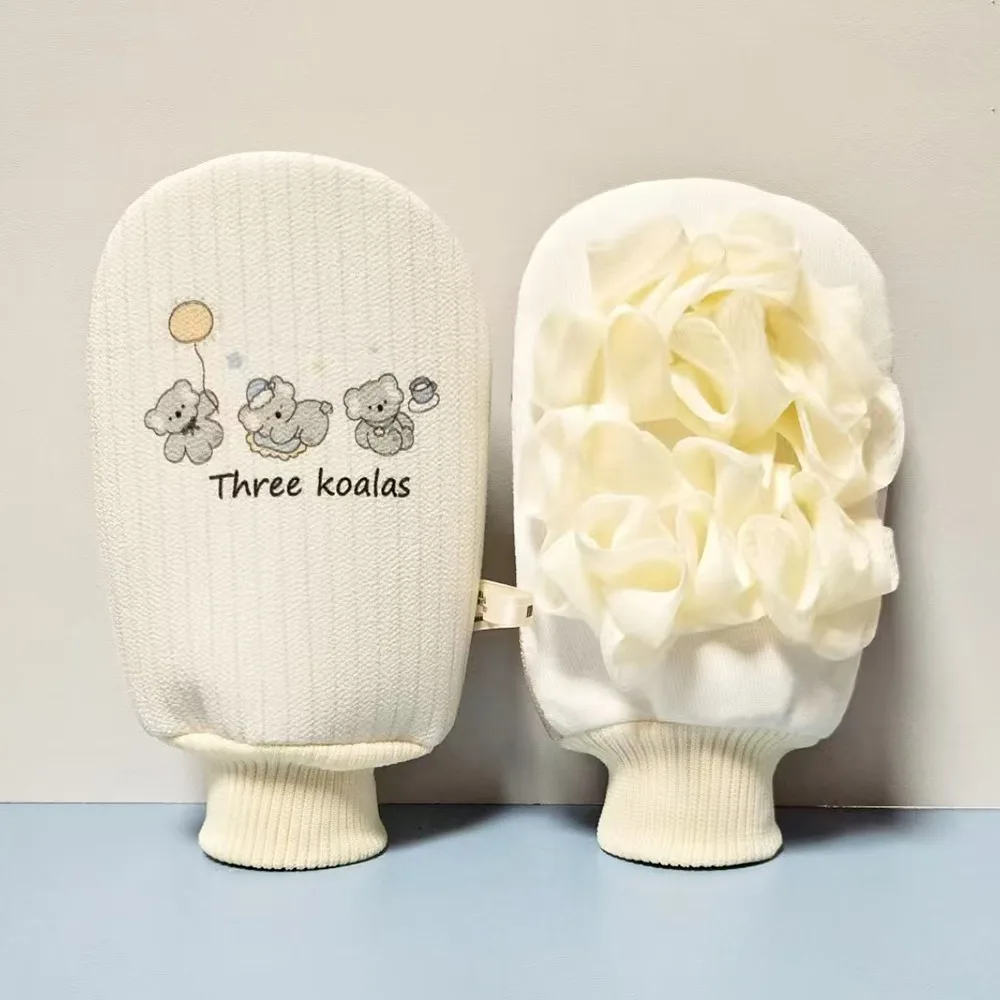 

Portable 2-in-1 Bath Towel Mud Removal Cartoon Exfoliating Gloves Double-side Bathing Cleaning Gloves Bathroom Spa