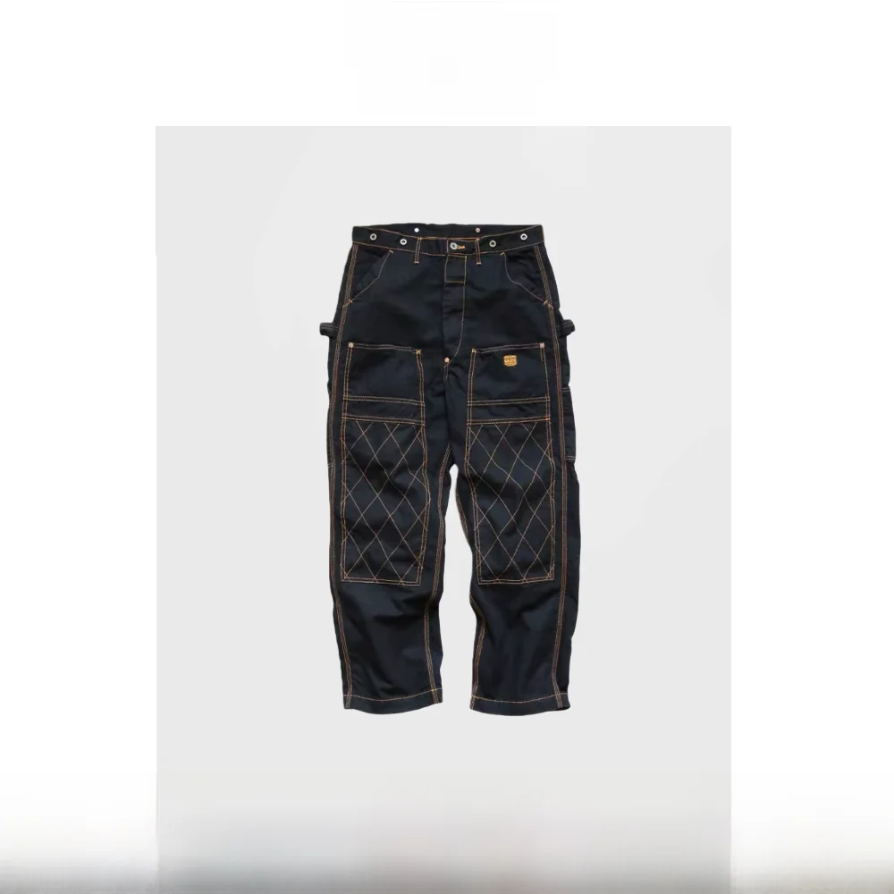 

KAPITAL повседневная рабочая одежда из чистого хлопка с золотыми зубцами в стиле ретро, длинные брюки свободного кроя, молодежные модные украшения для четырех сезонов