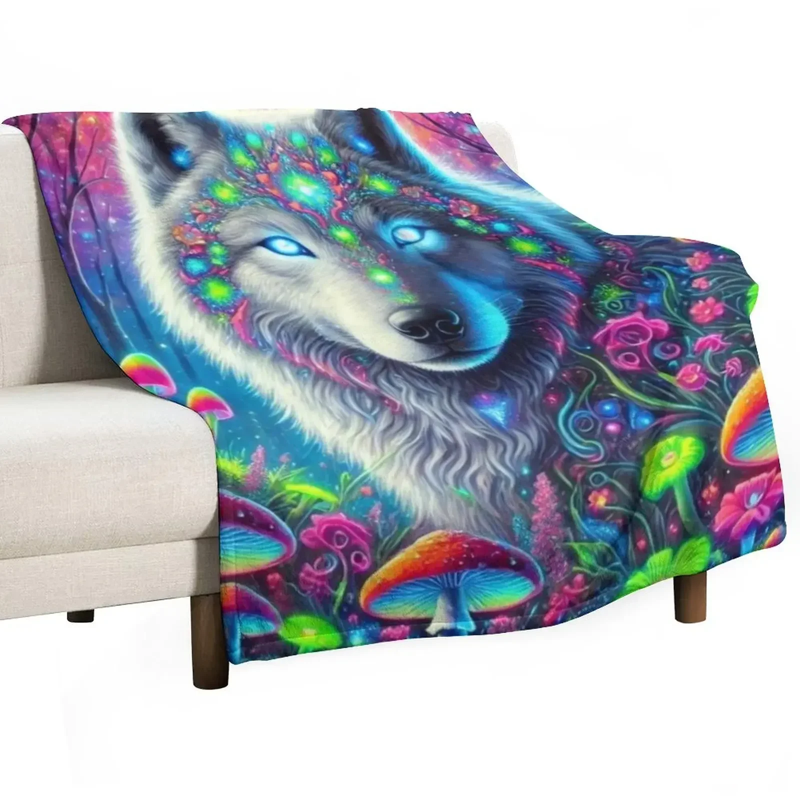 Mystic Forest Guardian Throw Blanket halloween Stuffeds Soft Plush Plaid Sofa Throw For Decorative Sofa Multi-Purpose Blankets