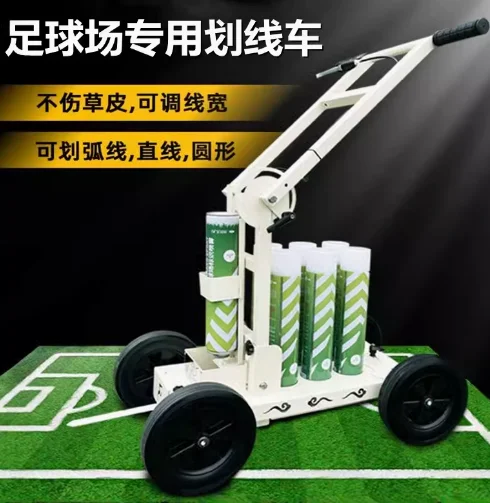 Scriber Spray Paint Football Field Line Marking Cart Marking Playground Hand Push Portable School