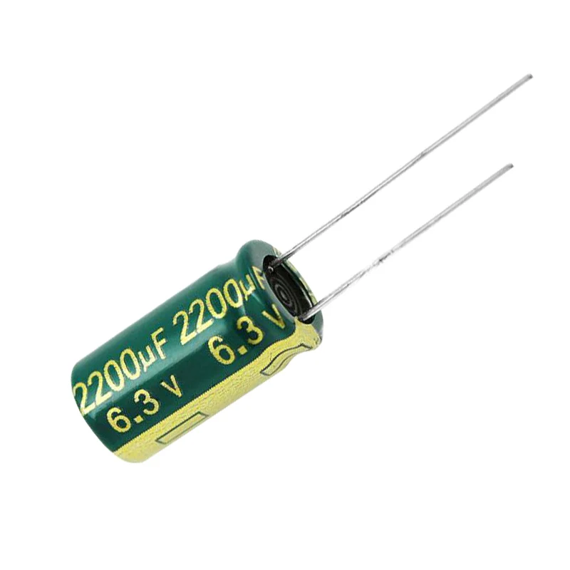 6.3v2200uf ปริมาณ 10x20 มม.ตัวเก็บประจุอลูมิเนียมอิเล็กโทรลีติค 6.3v 2200uf 6.3v2200mf 2200mf6.3v 6.3wv 6.3vdc 2200mfd 3300uf