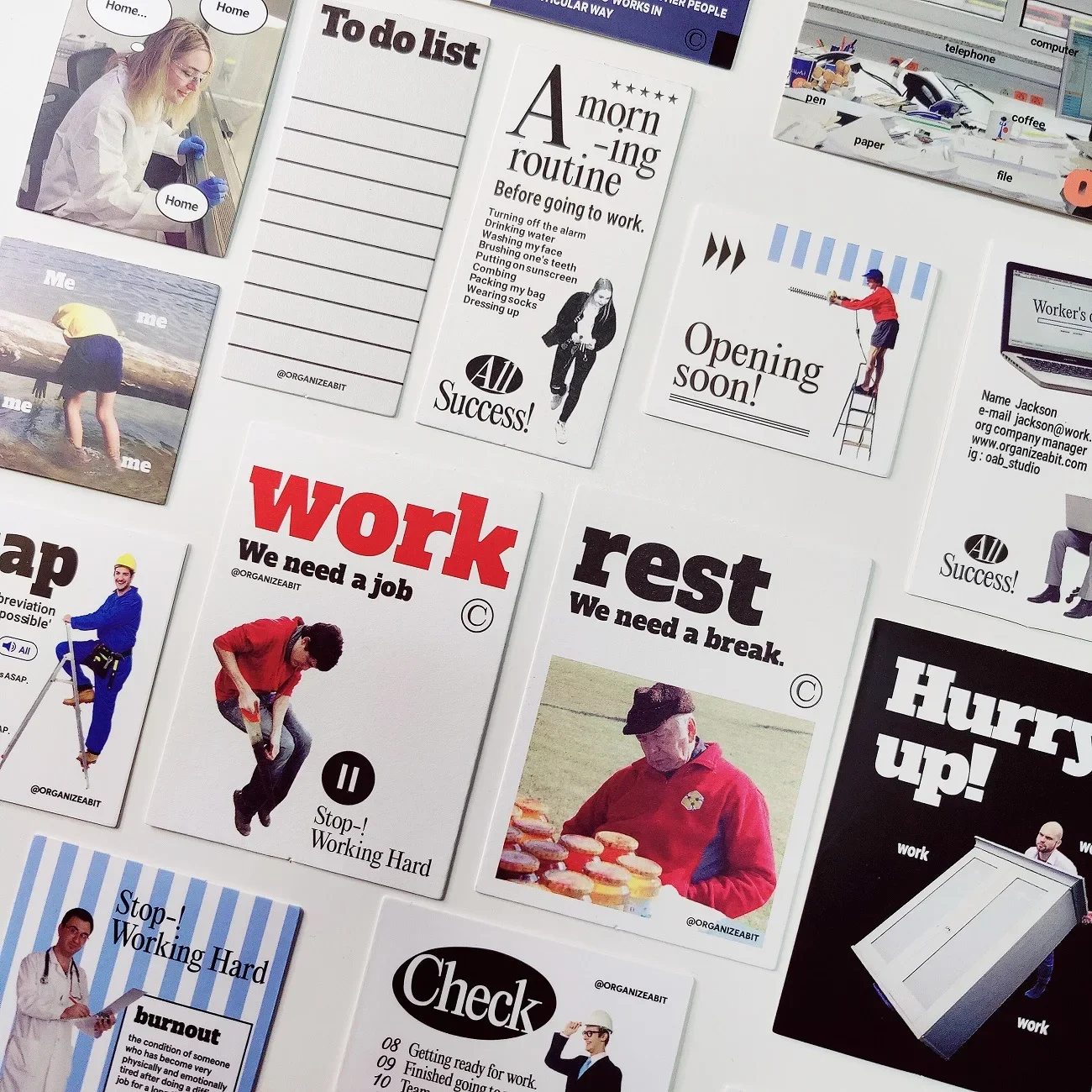 شخصيات OAB الكورية 202hosil مجلة المناظر الطبيعية الرجعية سكرابوكينغ المواد الزخرفية التصوير الفوتوغرافي ملصق حزمة