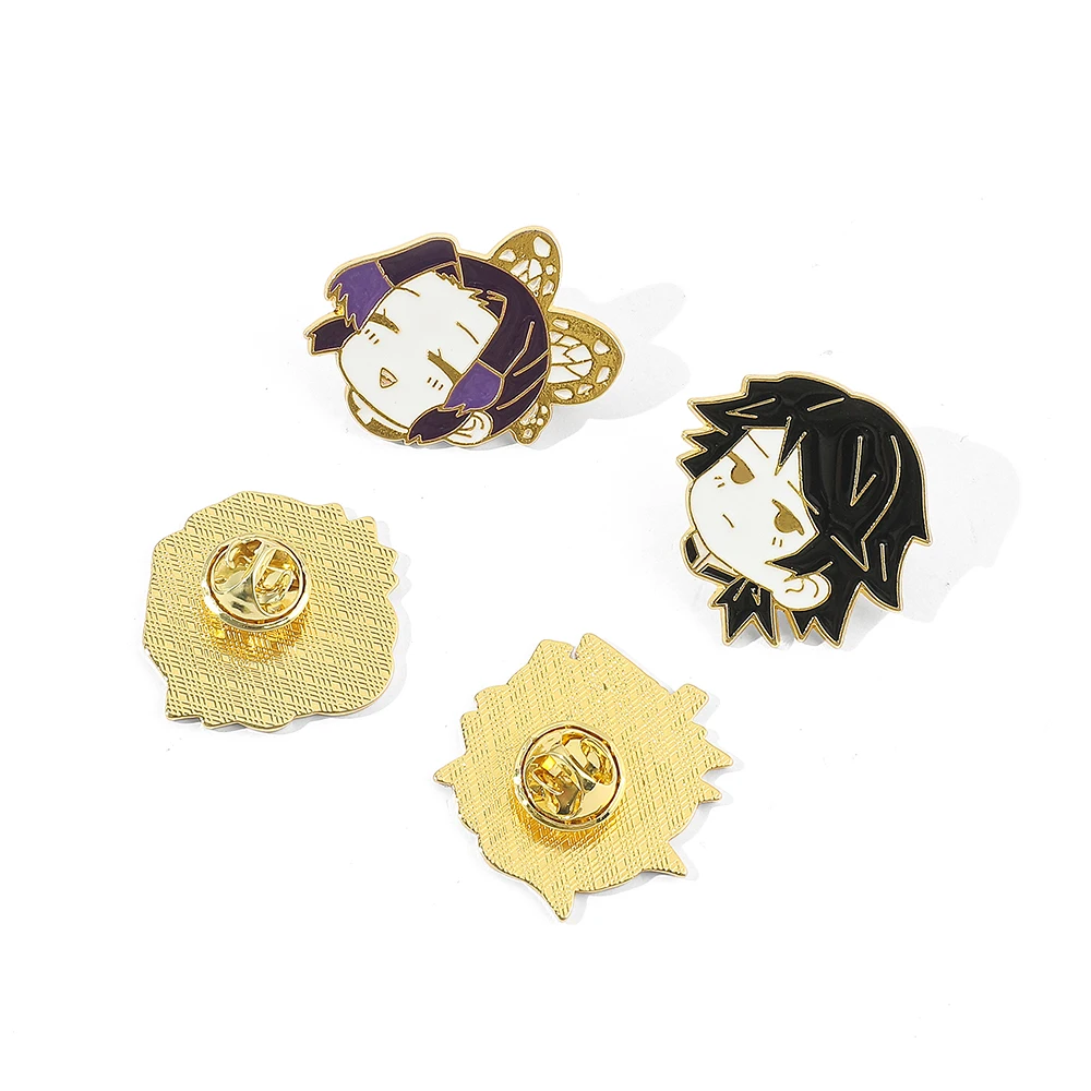 4 Pcs ​​Cute Characters Brooch​ Tanjiro Kochou Shinobu Cartoon Badge Jewelry Clothing Backpack Accessories Gift for friend