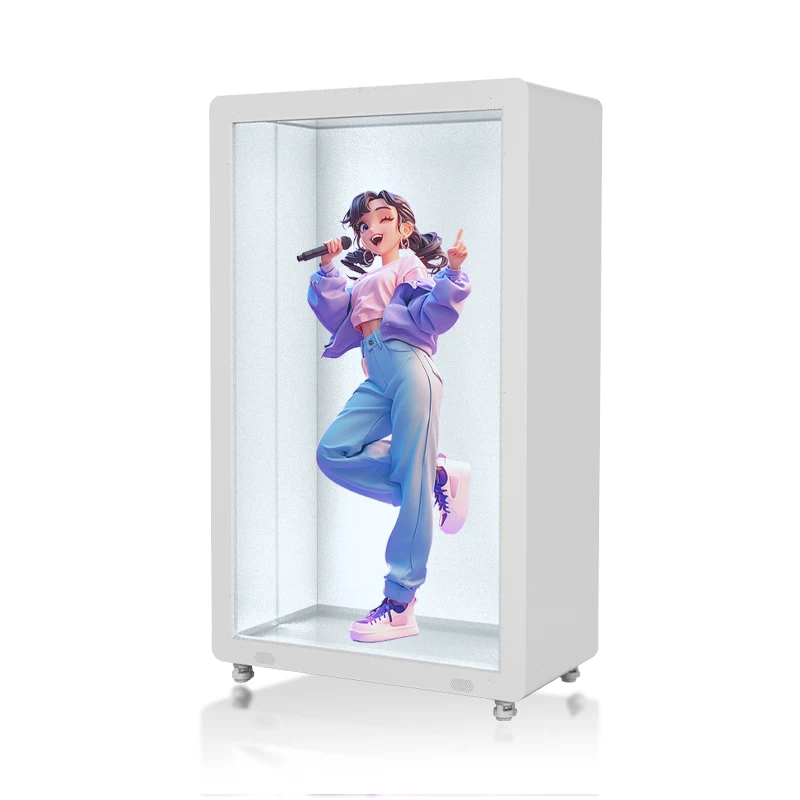 

75 86 Inch Indoor 3D Hologram Interactive Video Holographic Touch Screen Box Lcd Transparent Holo Box Display Cabinet Showcase