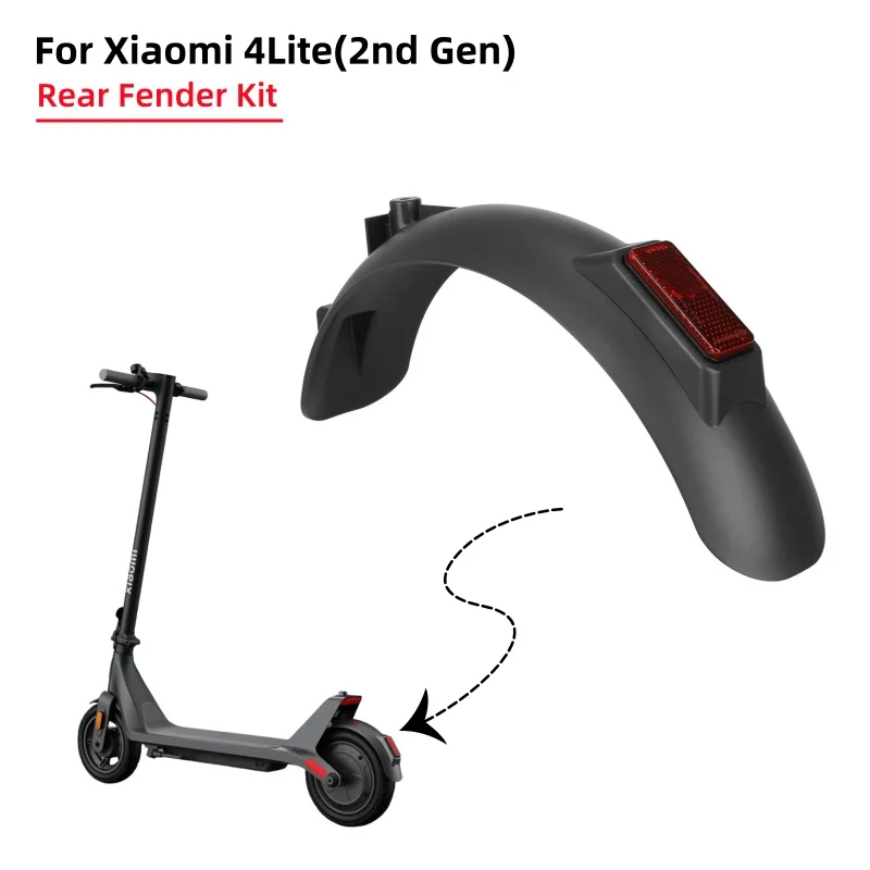 

Original 4Lite (2nd Gen) Rear Fender with Reflector For Xiaomi 4Lite 2nd Electric Scooter Rear Mudguard Kit Parts Accessories