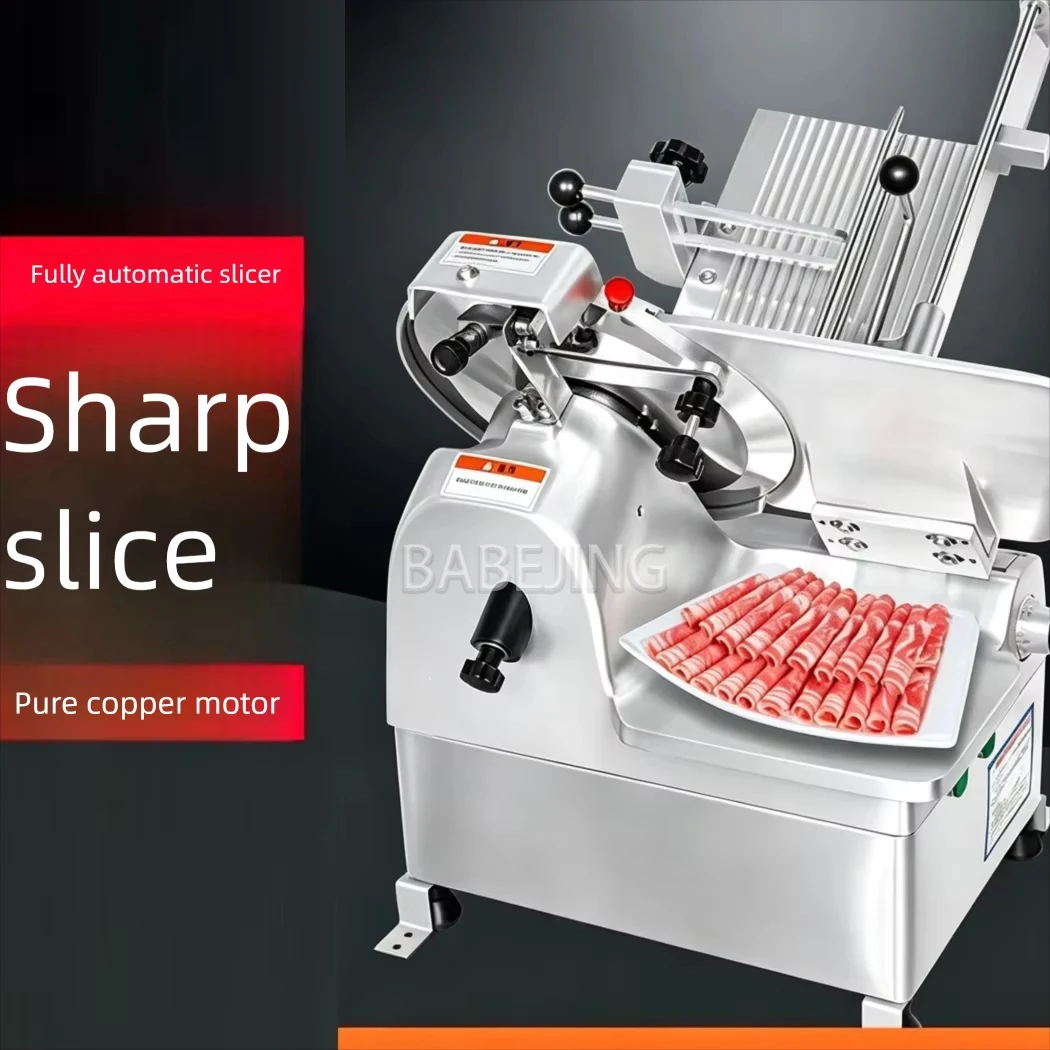 Commercial Meat Slicer Automatic Frozen Meat Cutter Mutton Roll Slicer for Catering Food Preparation Work