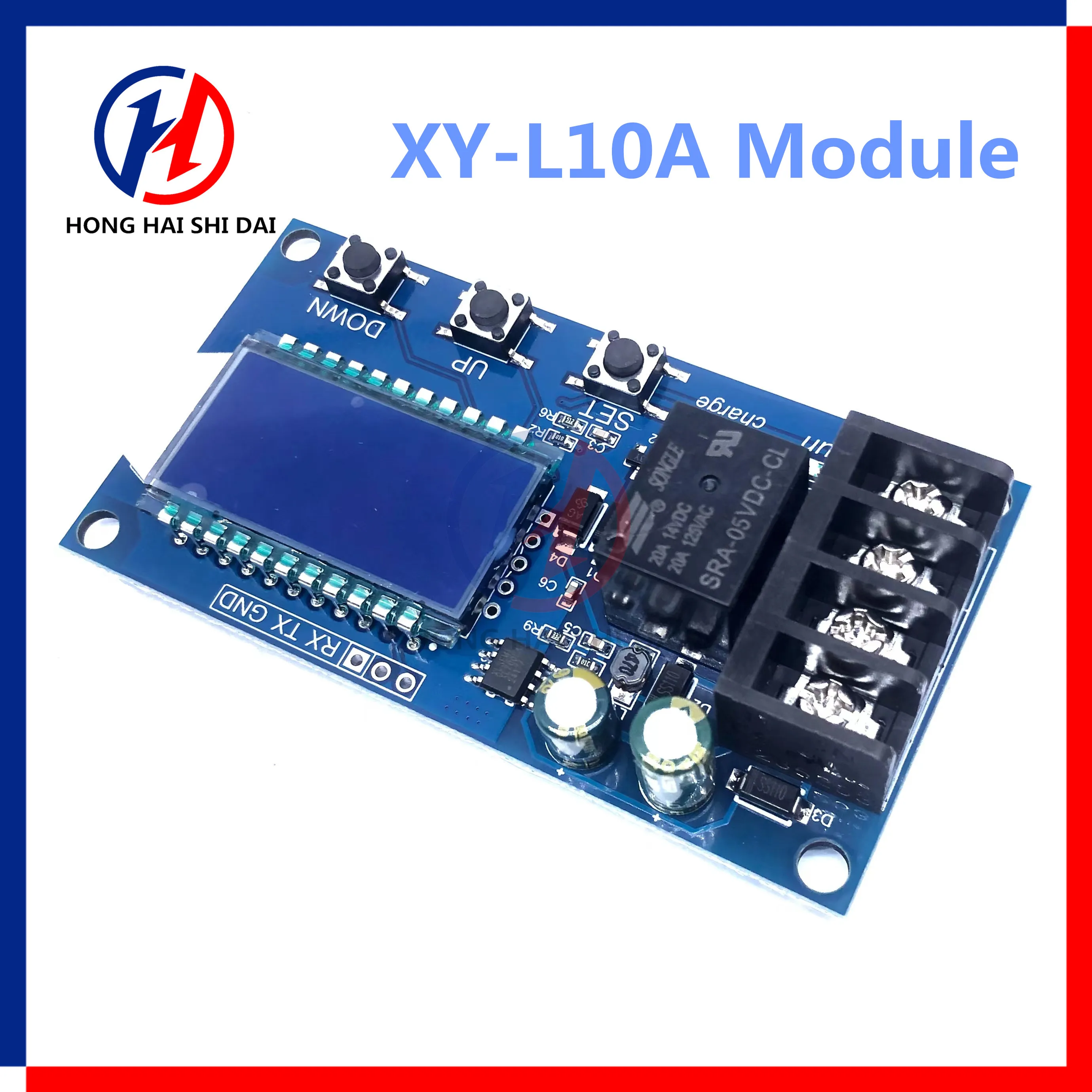 Lead-acid Solar Storage Battery Charge Controller, Module Protection Board, Charger Capacity, Time Switch, XY-L10A 10A 10A