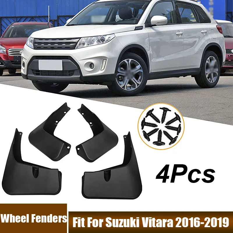 High Quality A Set Car Wheel Mudguards For Suzuki Vitara 2016-2019 Car Accessories Front & Rear Guards Wheel Fenders With Screws