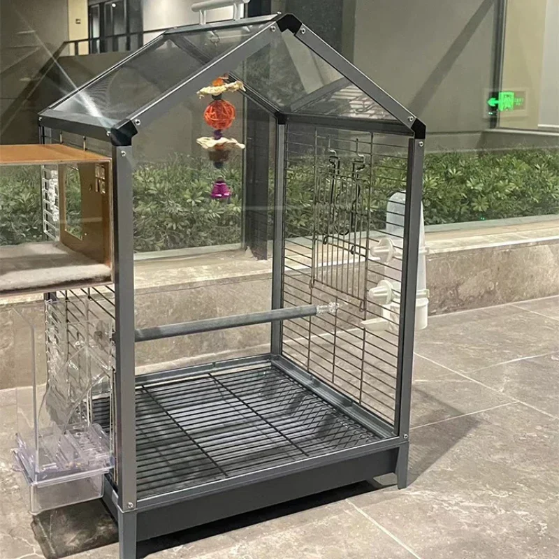 Palomas Parrot Bird Cage Accessories Feeder Carrier Passaros Bird House Outdoor Large Maisons Petit Animaux Pet Furniture CY50BC