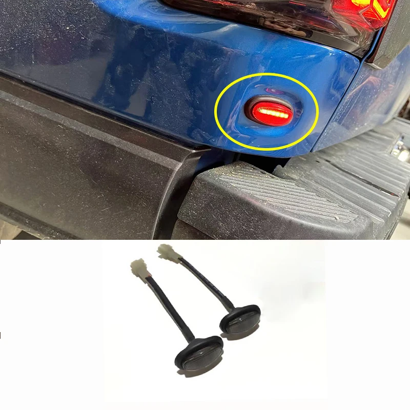 

For Ford F150 SVT Raptor 2017-2020 2Pcs Smoked Lens Car Rear red LED side marker lamp Light 2017 2018 2019 2020
