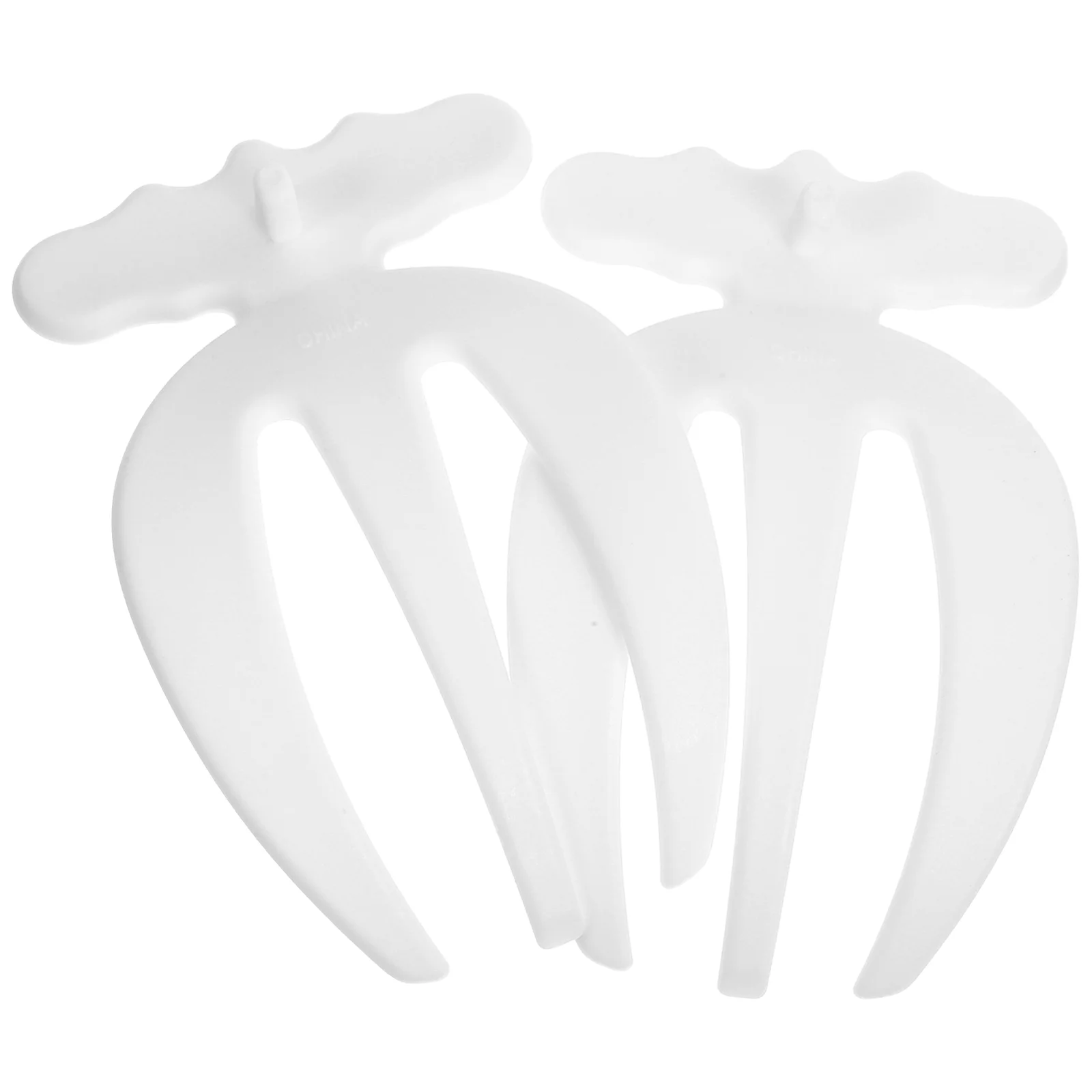 

4pcs Salad Hands Plastic Forks for Mixing Stirring Salad Serving Black White 2pc Set Kitchen Tool Claw Fork