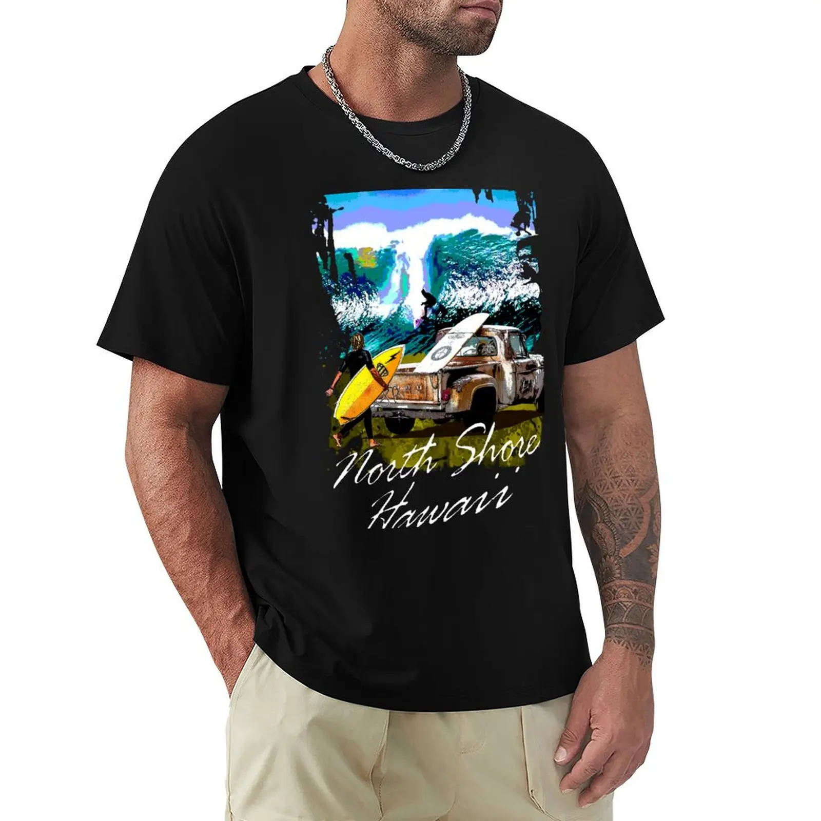 

Surf Paradise North Shore Hawaii (back print) T-Shirt hippie clothes blanks graphic tee shirt sweat shirts, men