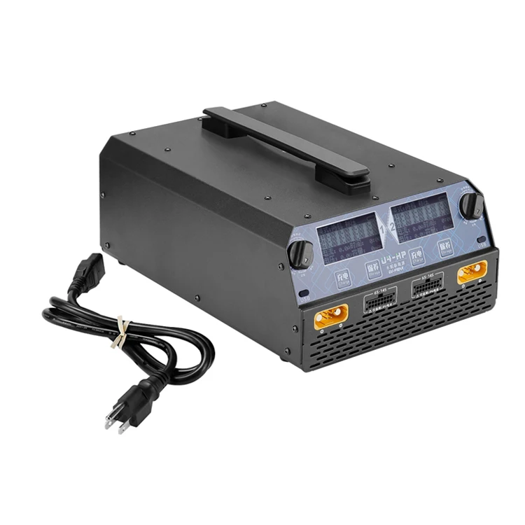 

EV-PEAK U4-HP двухканальное зарядное устройство 2500 Вт, 25 А для аккумуляторов LiPo/LiHv 6S-14S, подставка 2500 Вт с портом переменного тока, использование скутера