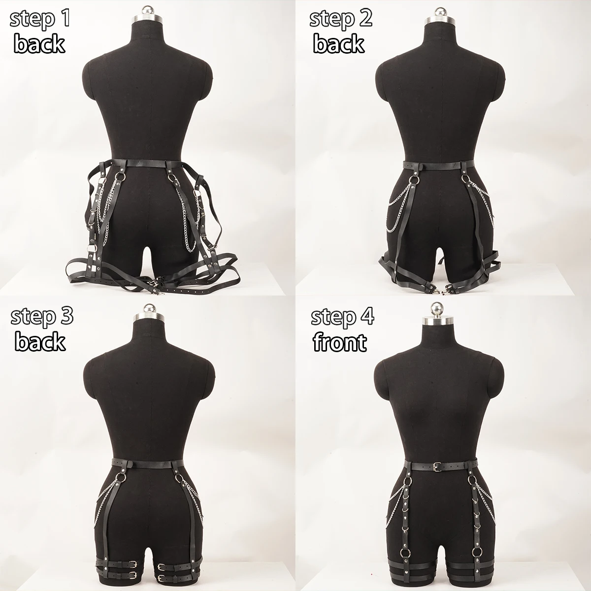 حزام تسخير المرأة مع سلاسل مثير سلسلة فضية حزام جلد مثير مهرجان الهذيان الملابس الداخلية تسخير حزام هدية عيد الحب