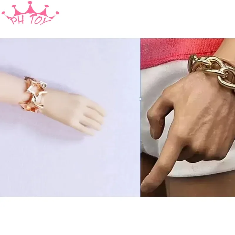 1/6 Scale Soldier Golden Metal Bracelet  Woman Man Jewelry Ornament Models for 12'' Action Toy Figures Accessory DIY