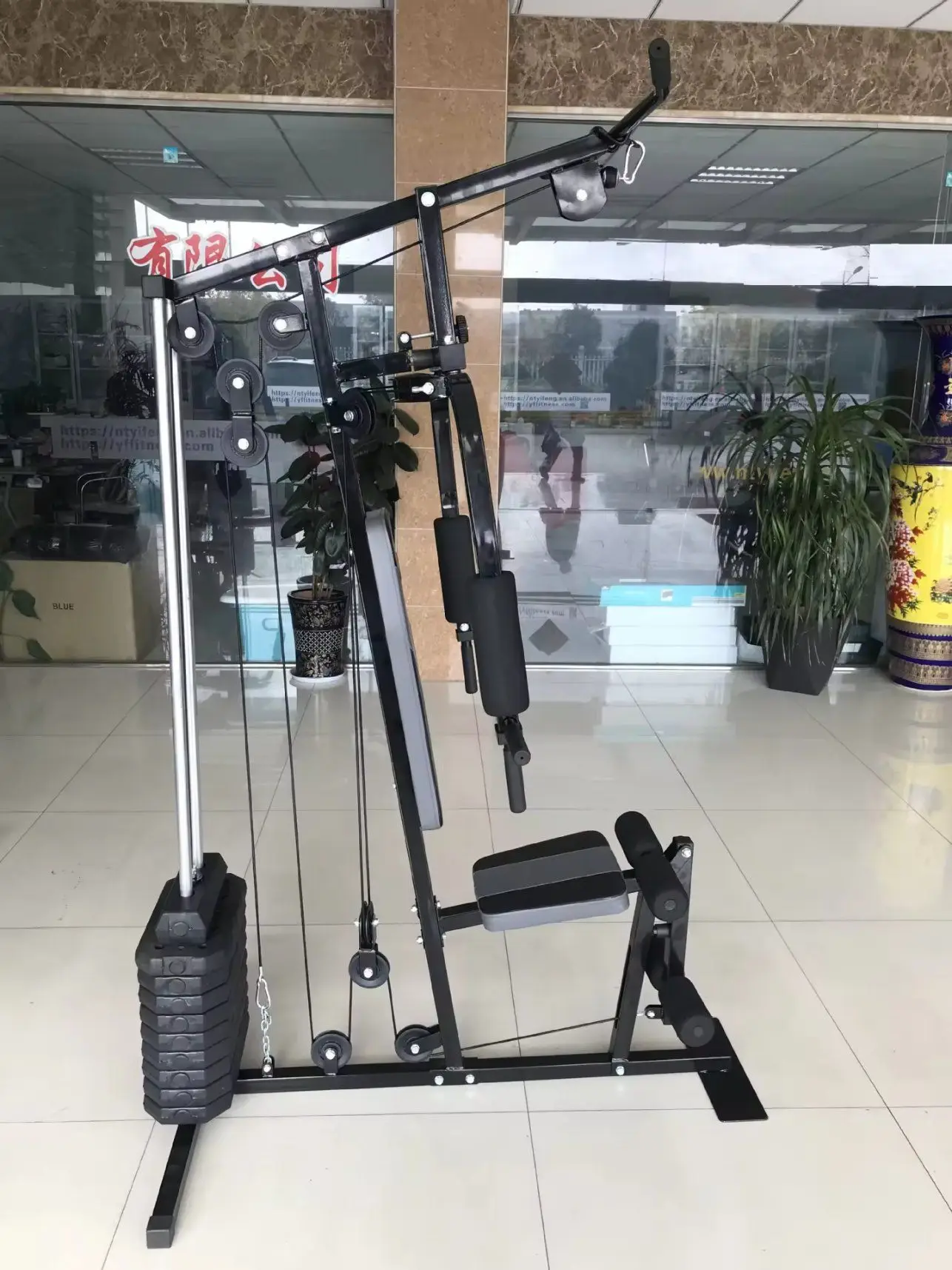 Professional all-in-one multi-station gym machine iron structure for full body workout