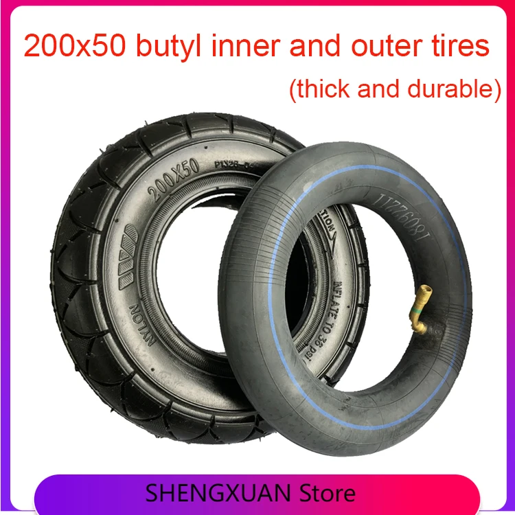 

8 inch 200x50 inner and outer tire solid with alloy wheel hub For Electic Scooter Motorcycle ATV Moped Parts