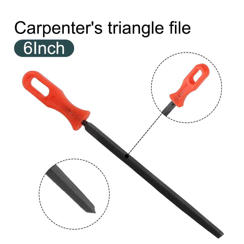 Practical Saw Accessories Triangular File 9Inch Plaster Work-pieces Polishing Of Wood Steel Triangle Uick Shaping
