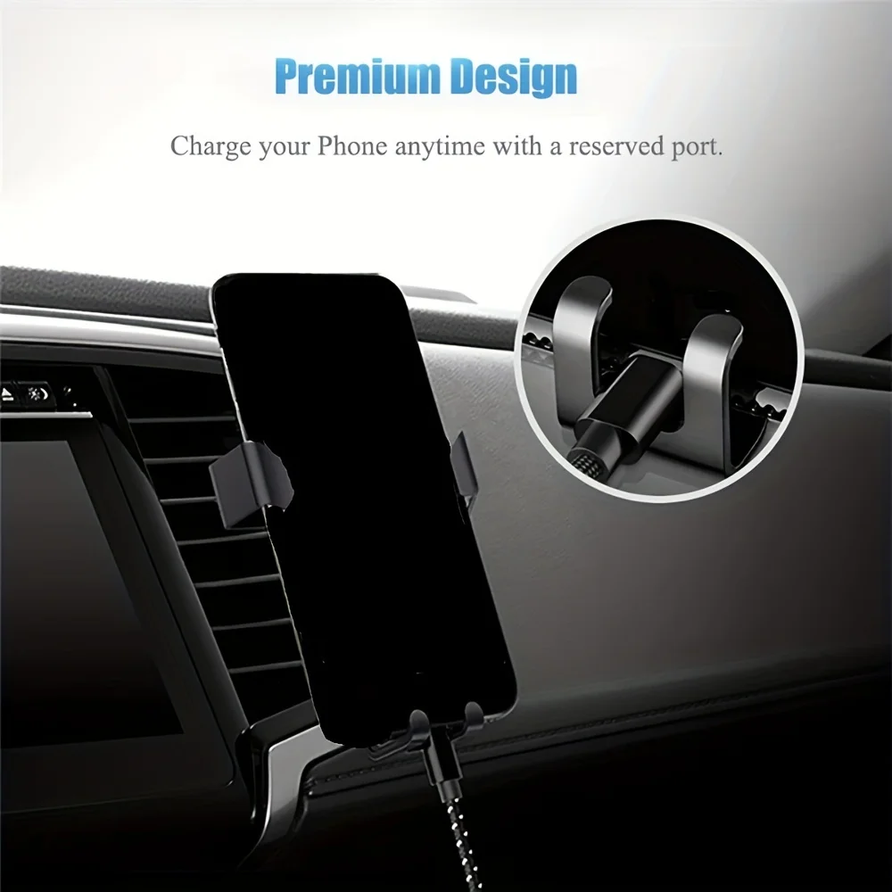 Gravity Car Holder Auto Air Vent Mount Clip Bracket Cell Holder No Magnetic GPS Mobile Phone Stand For IPhone 14 Xiaomi