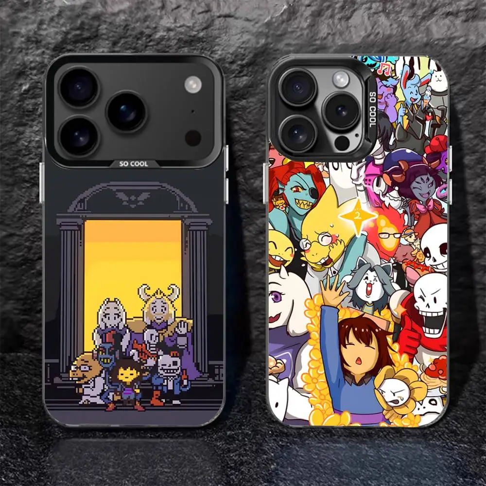 

Game U-Undertale-es Phone Case For iPhone 17,16,15,14,13,12,11,Pro,Max,Plus,Black Matte Shockproof Cover