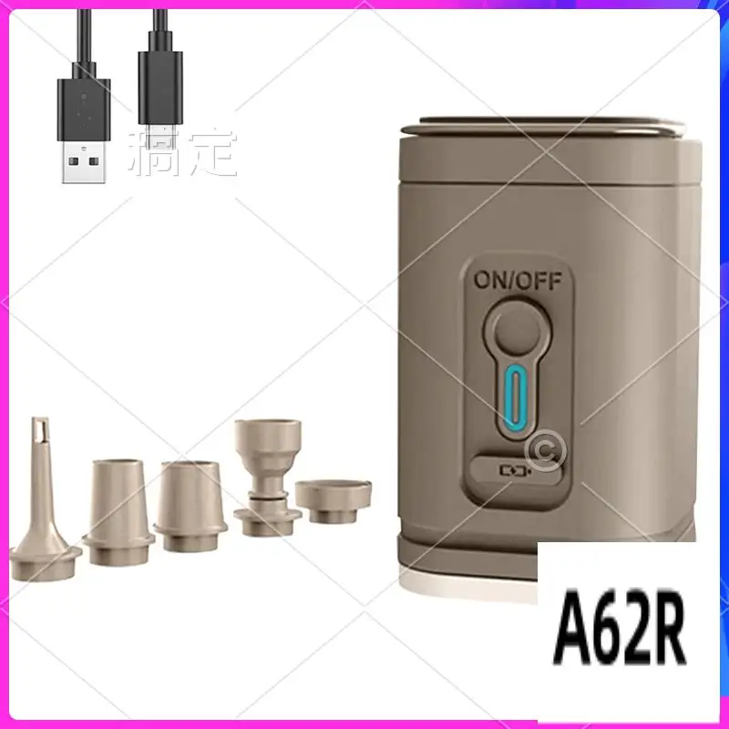 

R2-Electric Air Pump With Lights Wireless Air Compressor USB Charging Inflator/Deflator Pumps For Outdoor Camping